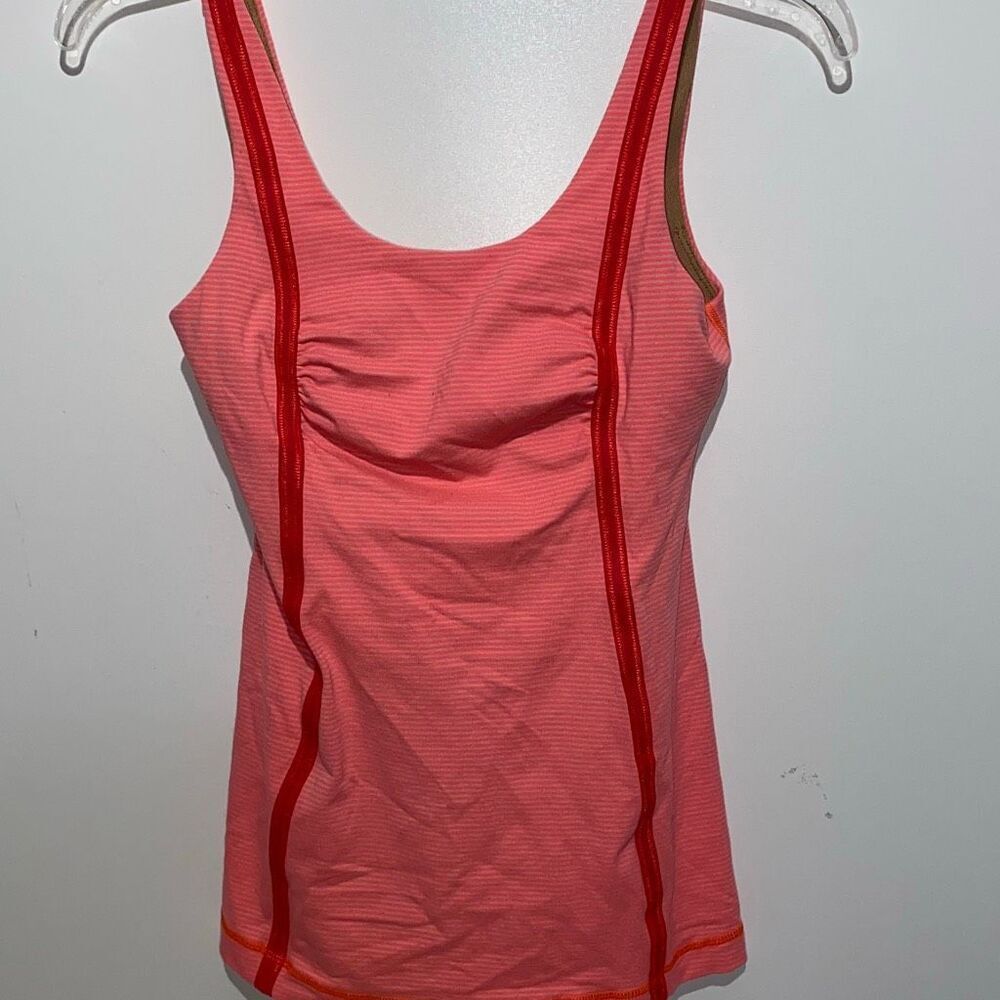 Lululemon Athletica Women's Wholehearted Scoop Neck Tank Top Orange Small Medium